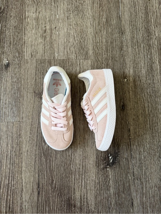 adidas Other - adidas Kids Pink and White Suede Sneakers